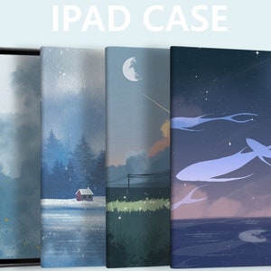 Beautiful scenery iPad 2021 case with pencil holder for iPad mini5,iPad9.7"/10.2"/10.5"/11in/12.9,iPad Air,iPad Pro2021,iPad 2020/2019/2018