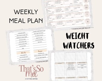 Weekly Meal Plan with Recipes (Digital Download)