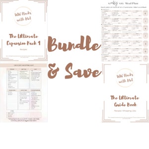 ULTIMATE Digital Download ww Bundle- 2 Recipe Books, 1 Full Weekly Meal Plan, Shopping Lists- 40+ Recipes!  Meal Plan for a Full Week!