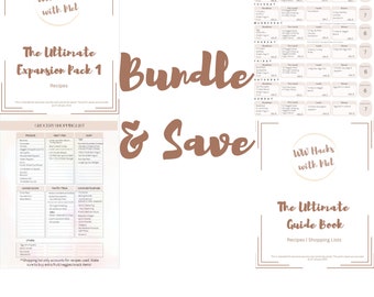 ULTIMATE Digital Download ww Bundle- 2 Recipe Books, 1 Full Weekly Meal Plan, Shopping Lists- 40+ Recipes!  Meal Plan for a Full Week!