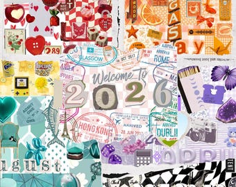 Plantilla de calendario de recortes 2026, imprimible (descarga digital)
