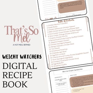 WW Recipe Book: Weight Watchers Guide with 40 Recipes (Digital Download)