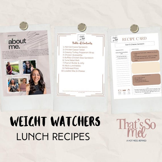 Easy Low-Point Weight Watchers Lunch Recipes | WW Lunch Ideas | Quick & Simple Meals | Digital Download