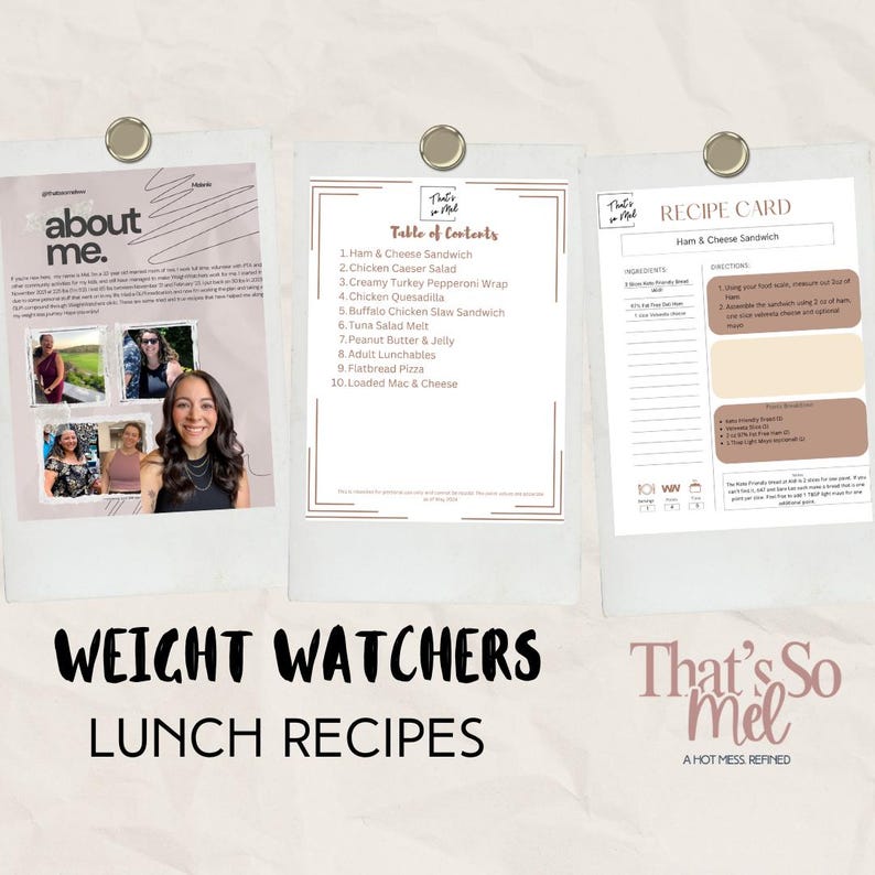 Easy Low-Point Weight Watchers Lunch Recipes | WW Lunch Ideas | Quick & Simple Meals | Digital Download image 1
