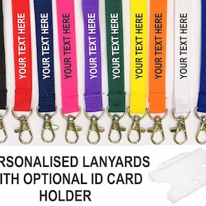 Personalised Lanyards Custom Printed Event Id Pass Badge Neck