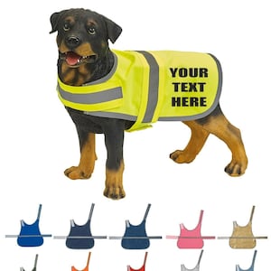Personalised High Vis Dog Coat Custom Printed Hi Viz Pet Safety Vest Reflective Dog Walking Safety Jacket Vest image 9