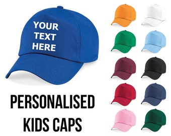 Personalised Kids Baseball Cap Embroidered Childrens Hat Custom Printed Hat Unisex Novelty Gift Christmas Funny Birthday present Gift