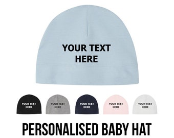 Personalised Baby Hat, Baby Girl Hat, Baby Boy Hat, Unisex hat for Toddlers, Personalized Gift for Babies, Baby Shower Gifts