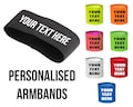 Personalised Armband, Black Funeral Memorial Armband, Custom Armband, Captains Arm Band, Hi Vis Personalized Armband Football Sports Team product logo