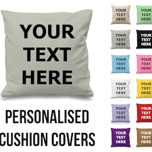 Personalised Cushion Quote Cover Cotton Throw Pillow Case Gift Scatter Throw Home Decor Novelty Wedding Mothers Day Christmas Fathers Day