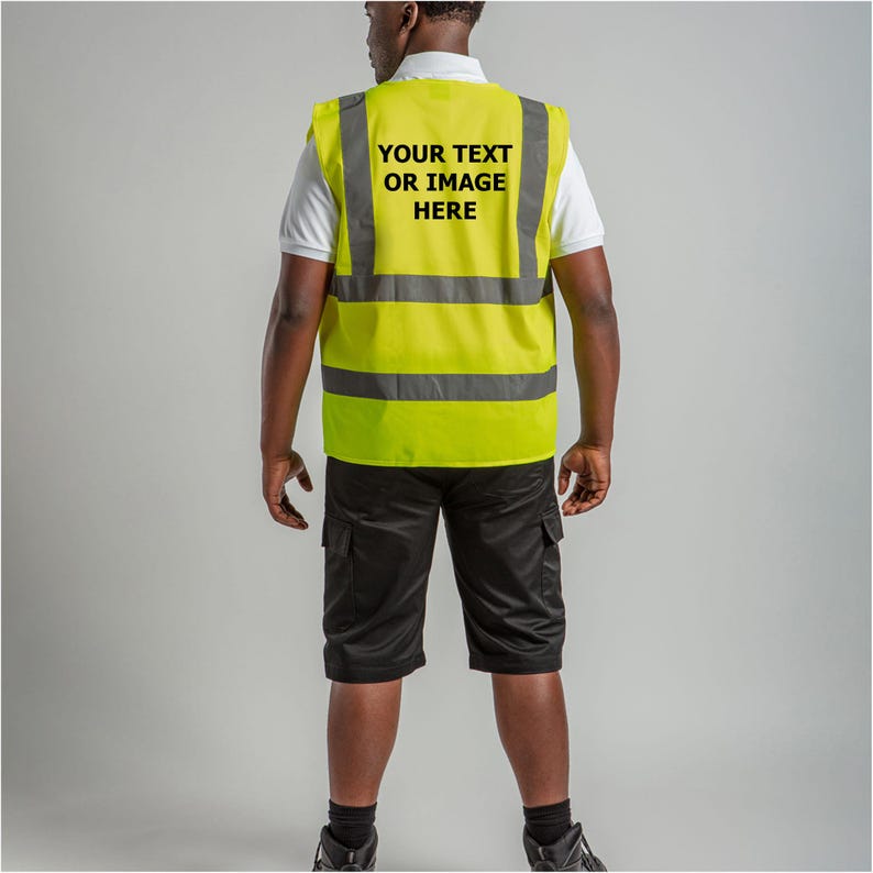 Custom Printed High Vis Vest Personalised Horse Riding Hi Viz Safety Reflective Event Safety Personalized Visibility Jacket Coat Waistcoat image 1