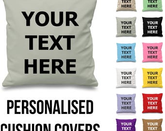 Personalised Cushion, Custom Name Cushion, Personalized Home Decor, Cotton Pillow Case Gift, Wedding Mothers Day Christmas Fathers