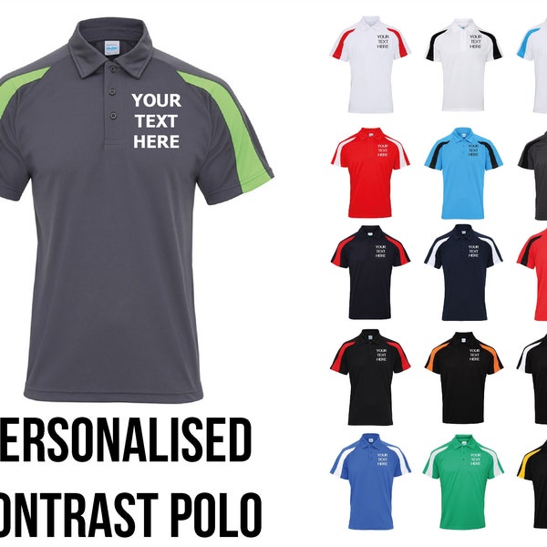 Personalised Polo Shirt, Mens, Custom Logo T-Shirt, Breathable Top, Personalized Sports Tee, Work Wear Uniform, Womens, Unisex, Gift