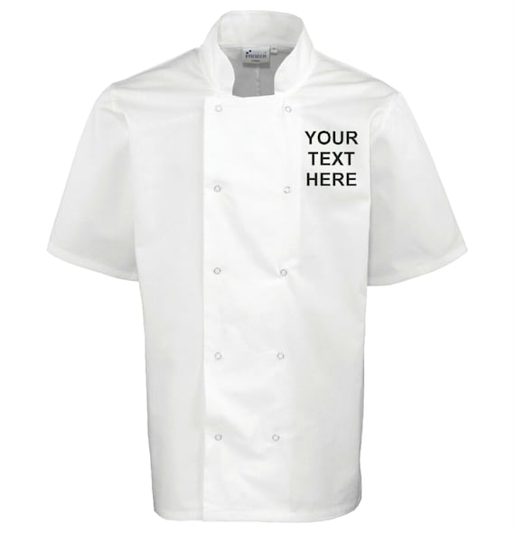 Veste Cuisine Homme Veste Chef Cuisine Homme Personnalisé Avec Texte Et Brodés