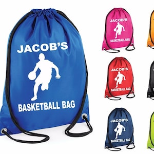 Sac de basket personnalisé Sac de sport imprimé Sac de bain Kit PE Sac de sport Kit scolaire avec cordon de serrage pour enfants Sports Kids Phys Ed Sac de sport Nouveauté