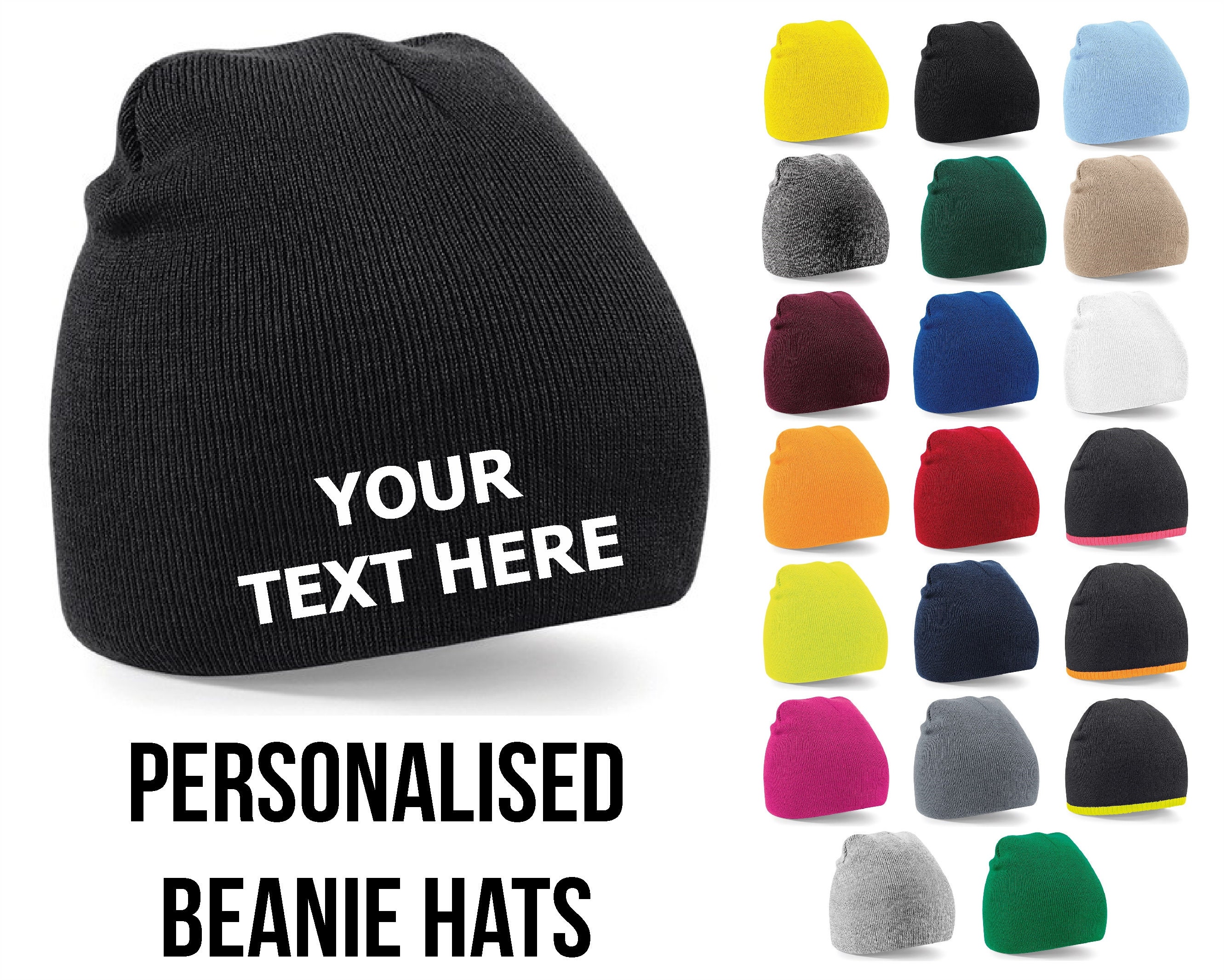 Custom hats, caps & beanies - personalized designs