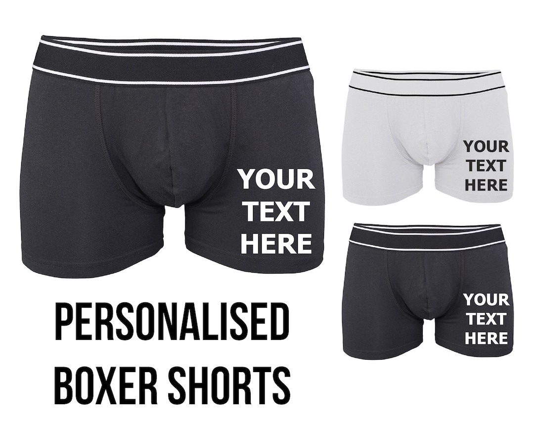 Personalised Boxer Shorts Printed Custom Mens Underwear Gents - Etsy UK