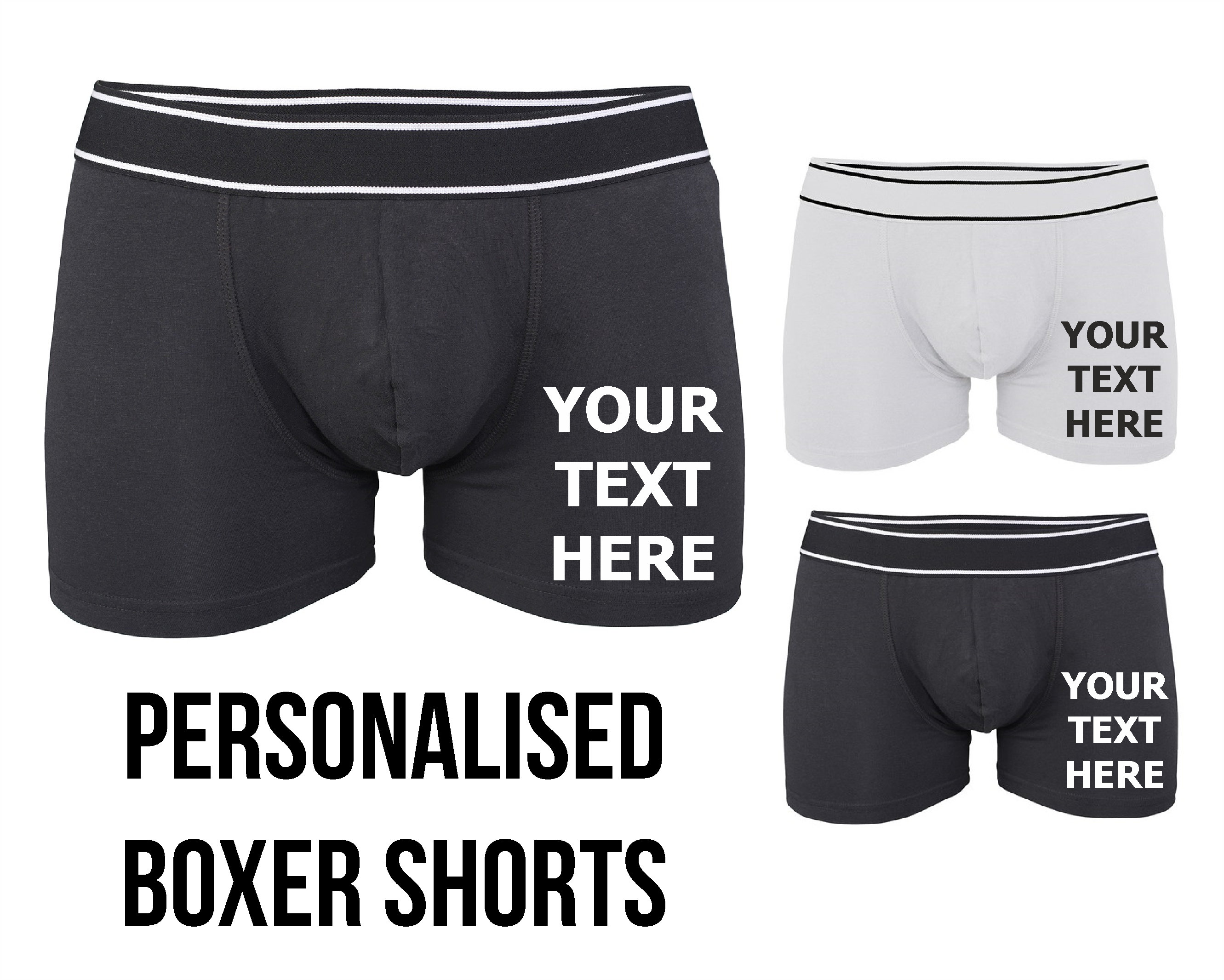 Personalised Boxer Shorts Printed Custom Mens Underwear Gents Pants Groom  Briefs Stag Wedding Husband Fathers Day Boyfriend Gift -  Canada