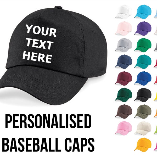 Personalised Baseball Cap Embroidered Custom Printed Hat Personalized Mens Ladies Novelty Gift Christmas Funny Mothers Day Fathers Day