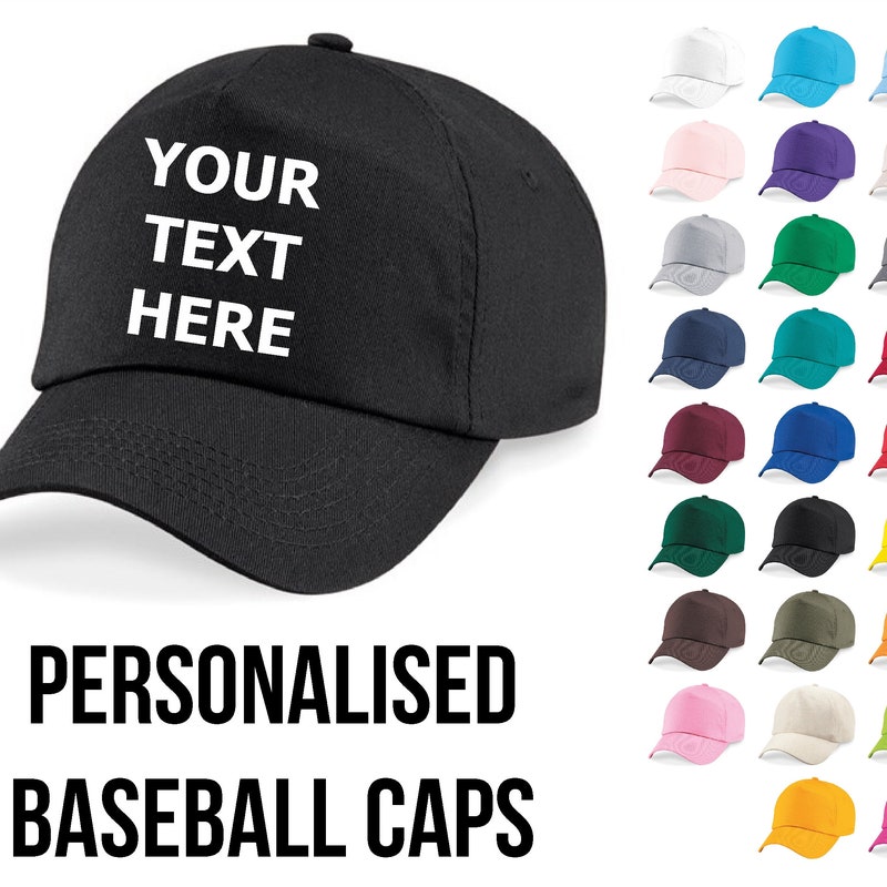 K TRIBE Personalised Embroidered Baseball Cap – Unisex Custom Printed Hat – Canvas, Adjustable