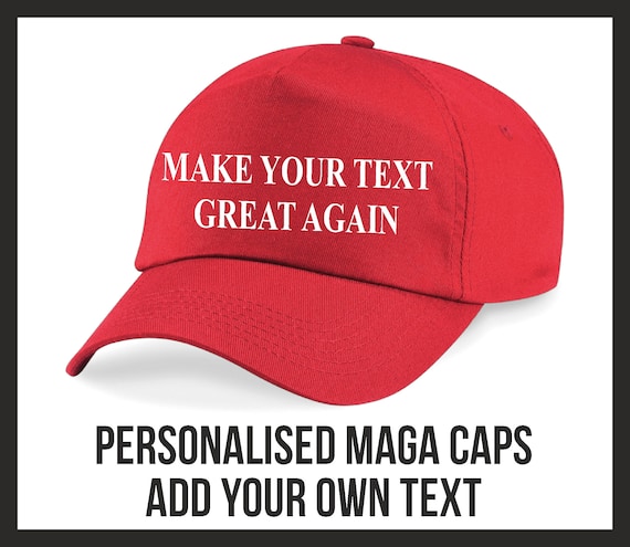 Make Your Text Great Again Trump Personalised Baseball Cap Custom Printed Hat 