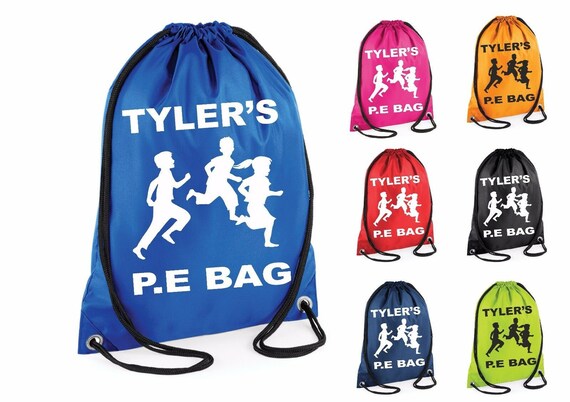 Personalised pe sales bags uk