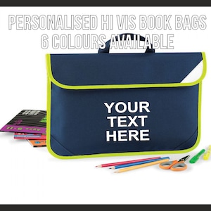 Sac de livre d’école Hi Vis personnalisé Imprimé Pour enfants Porte-documents Enfants Zip Pouch Bureau Retour à l’école Cas d’apprentissage Apprentissage à domicile Apprentissage