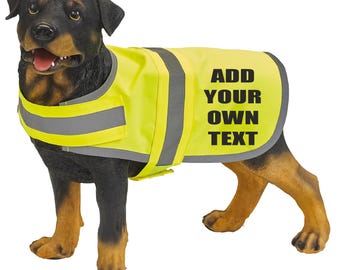 Personalised Dog Coat, Custom Dog Vest, Assistance Dog Training, Hi Vis Clothing, Personalized Apparel, Reflective Dog Walking Safety Jacket