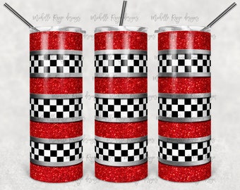 Brillo rojo, rayas de carreras, coche de carreras, rayas, vaso flaco de 20 oz, diseño de sublimación, descarga digital PNG, SOLO DIGITAL instantáneo