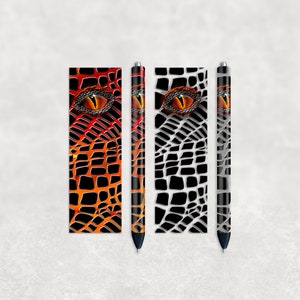 Orange and Black Dragon Pens Wraps, Sports Pen Designs,, Sublimation Designs, Instant Digital Download, Mockup Included