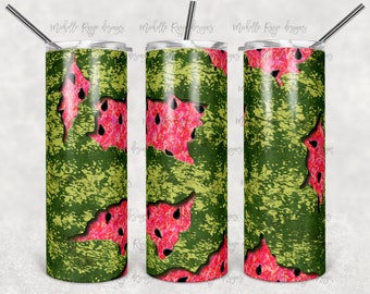 Sandía Peek A Boo, Semillas de sandía, Fruta de verano, Vaso flaco de 20 oz, Diseño de sublimación, Descarga digital PNG, SOLO DIGITAL instantáneo