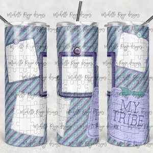 Picture Puzzles, My Tribe,  20 oz Skinny Tumbler, Sublimation Design, Digital Download PNG, Instant DIGITAL ONLY