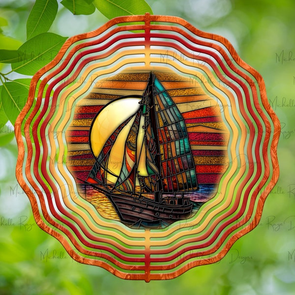 Sailboat Wind Spinner Etsy