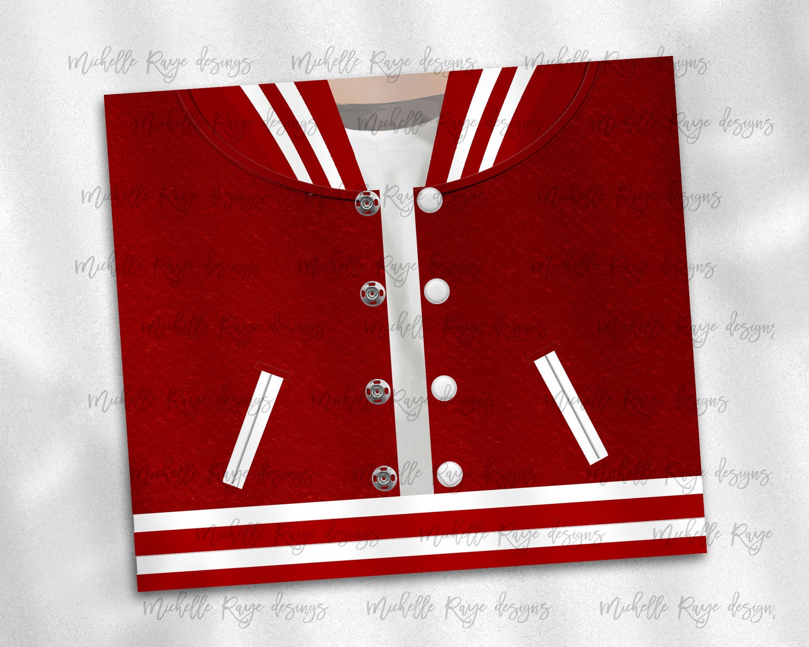 Boys Varsity Jacket Red and White Sports School Spirit Etsy