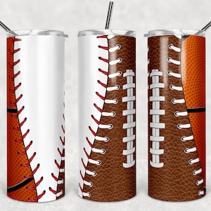 Baseball, football, basket-ball, laçage, multisports, gobelet skinny 20 oz, design par sublimation, téléchargement numérique PNG, NUMÉRIQUE instantané uniquement