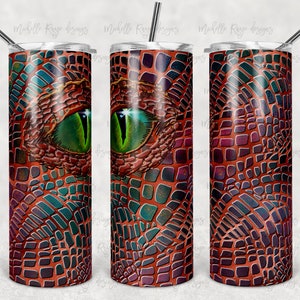 Oranje metallic draak, reptiel, dinosaurusschubben, 20 oz skinny tuimelaar, sublimatieontwerp, digitale download PNG, alleen instant digitaal