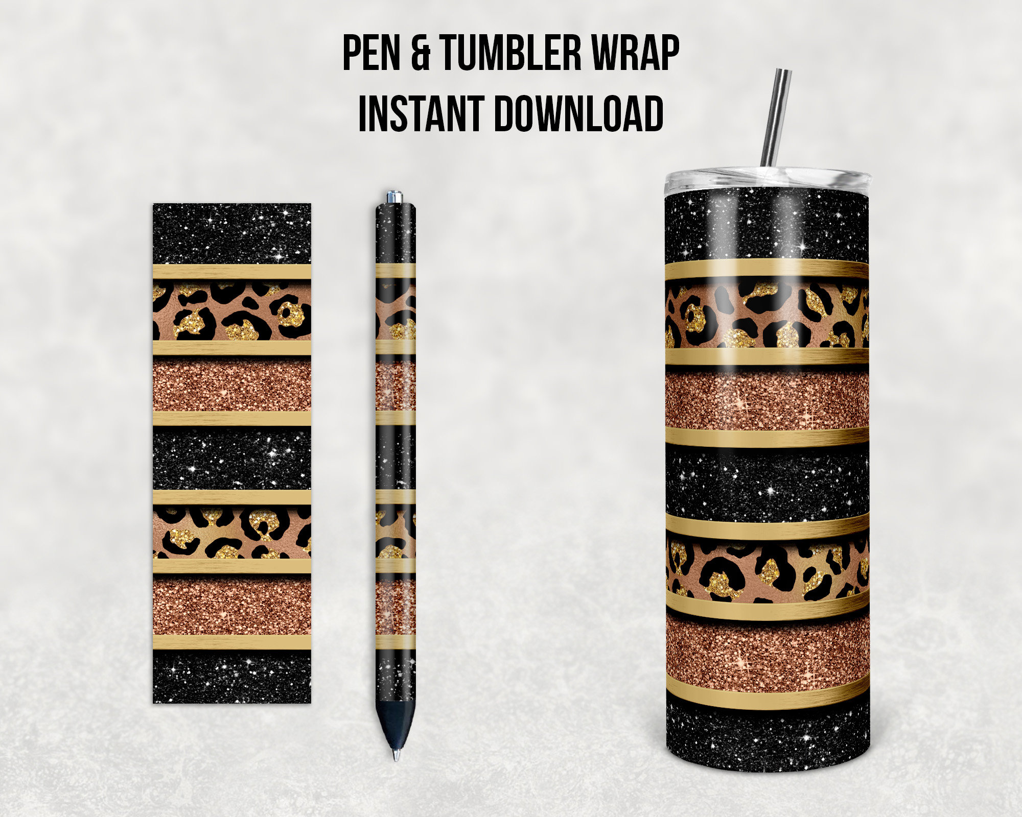 LV Brown and Gold Glitter PNG Tumbler Wrap – Glitter N Glitz Designs