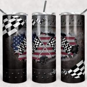 Racing Flagge amerikanische Flagge Sublimation für dünnere Becher, sofortiger Download