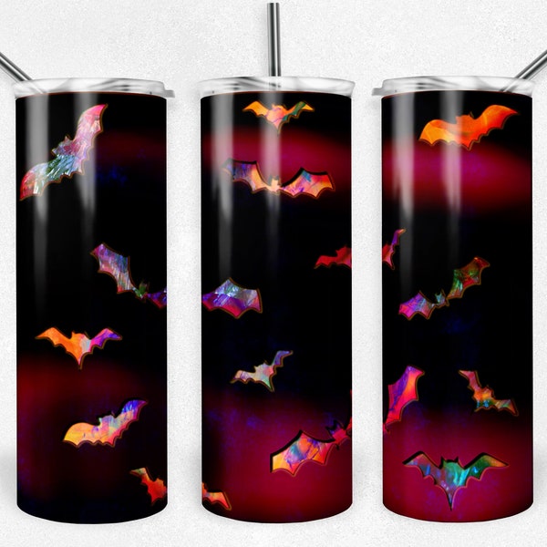 Halloween 2023 Peekaboo Bats, Skinny Tumblers, 20 oz Tumbler, Instant Download, PNG