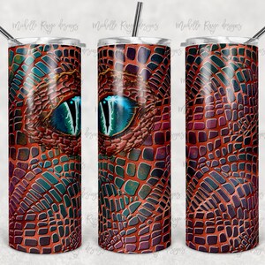Oranje metallic draak, reptiel, dinosaurusschubben, 20 oz skinny tuimelaar, sublimatieontwerp, digitale download PNG, alleen instant digitaal