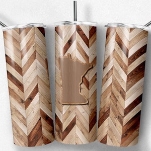 Grano de madera de Minnesota, espiga, corazones incluidos, vasos flacos, vaso de 20 oz, descarga instantánea, PNG