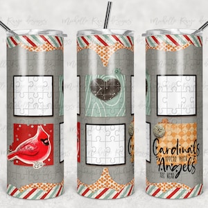 Picture Puzzles, Cardinals Appear When Angels Are Near, 20 oz Skinny Tumbler, Sublimation Design, Digital Download PNG