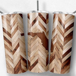 Grano de madera de Florida, espiga, corazones incluidos, vasos flacos, vaso de 20 oz, descarga instantánea, PNG
