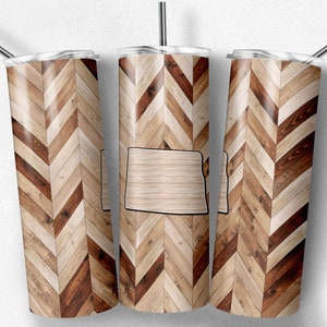 Grano de madera de Dakota del Norte, espiga, corazones incluidos, vasos flacos, vaso de 20 oz, descarga instantánea, PNG