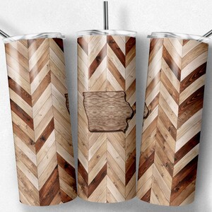 Grano de madera de Iowa, espiga, corazones incluidos, vasos flacos, vaso de 20 oz, descarga instantánea, PNG