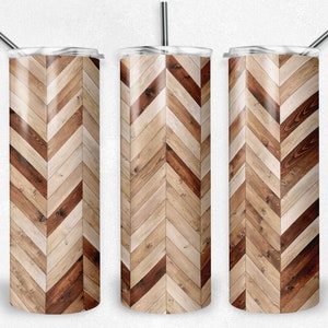 Patrón de espiga de madera PNG, envoltura de vaso, diseño de grano de madera, vaso delgado PNG, vaso de 20 oz, descarga instantánea, PNG