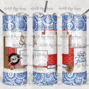 Picture Puzzles, Together We Are Family ,  20 oz Skinny Tumbler, Sublimation Design, Digital Download PNG, Instant DIGITAL ONLY