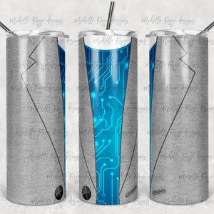 Nauczyciel, Technologia komputerowa, Obwód, Niebieski, 20 oz Skinny Tumbler, Projekt sublimacji, Pobieranie cyfrowe PNG, Natychmiast TYLKO CYFROWE
