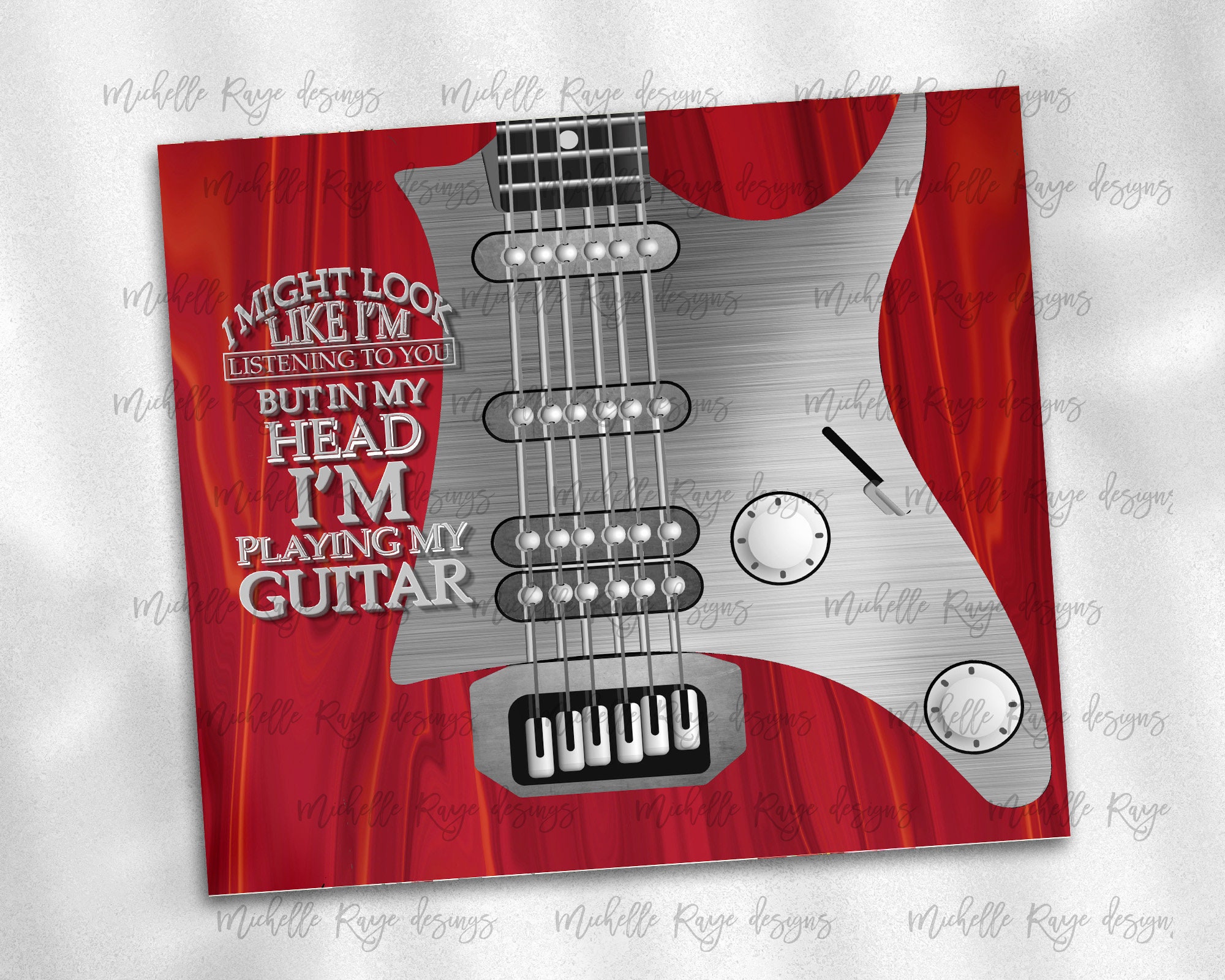 Red Electric Guitar PNG Tumbler Wrap 20oz Tumbler Design - Etsy Canada