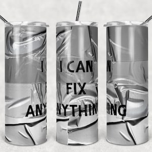 Ducktape I can Fix Anything, Music, Sounds, 20 oz Skinny Tumbler, Sublimation Design, Digital Download PNG, Instant DIGITAL ONLY